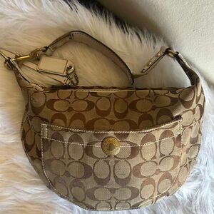 Coach y2k Hampton Signature monogram canvas bag